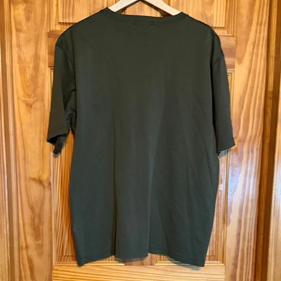 Saks Fifth Avenue Cotton Short Sleeve Crewneck Tee- Olive - Picture 7 of 7